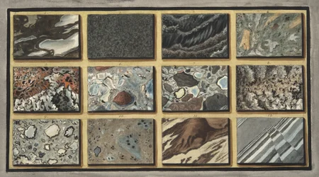 Marbre et autres pierres mélangées de Vésuve polies, Planche L, de 